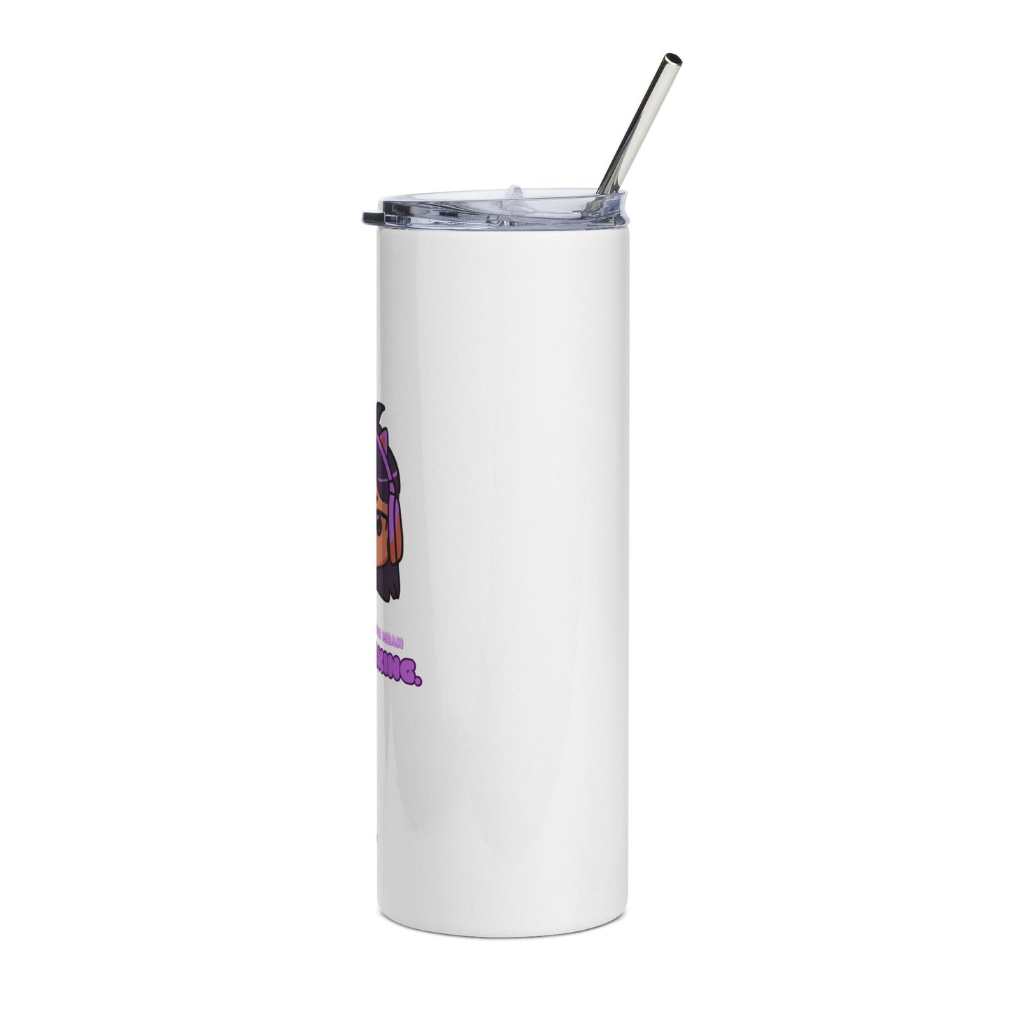 20oz Stainless Steel Tumbler — Cute Angry Gamer Design "Stop Talking"