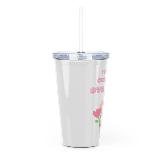 Cute Puppy Tumbler with Straw — "You're the Cuteness Overload" Insulated Cup