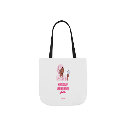Self Care Girlie Tote Bag — Pink Skincare Canvas Tote