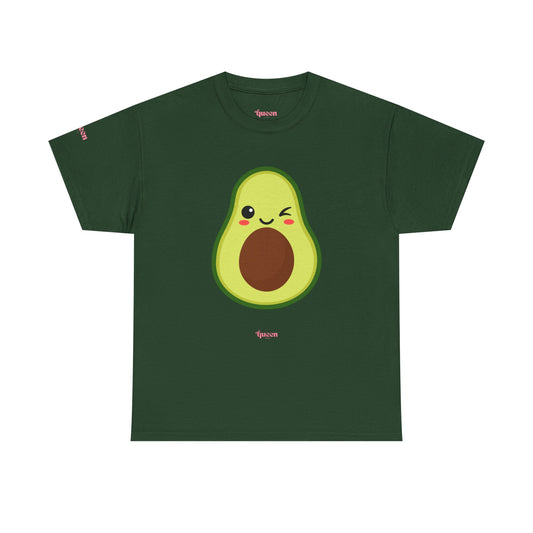Cute Winking Avocado T-Shirt — Kawaii Fruit Graphic Tee