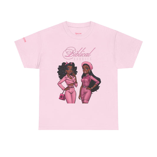 Biblical Badgirls Graphic Tee — Pink Afrocentric Faithful Women T-Shirt