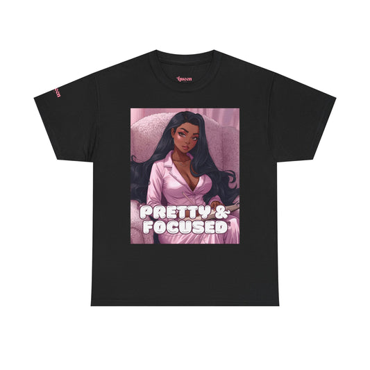 Pretty & Focused Tee — Empowering Pink Graphic T‑Shirt for Ambitious Women