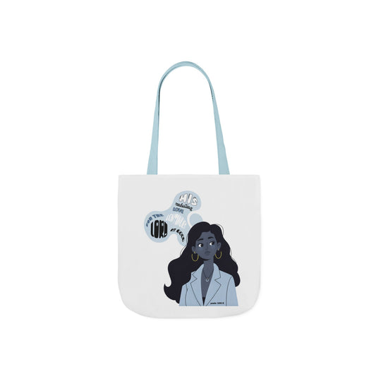 Illustrated Thought Bubble Canvas Tote (Faith Inspired)