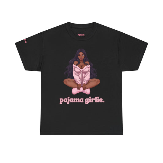 Pajama Girlie Tee — Cute Pink Loungewear Graphic T-Shirt