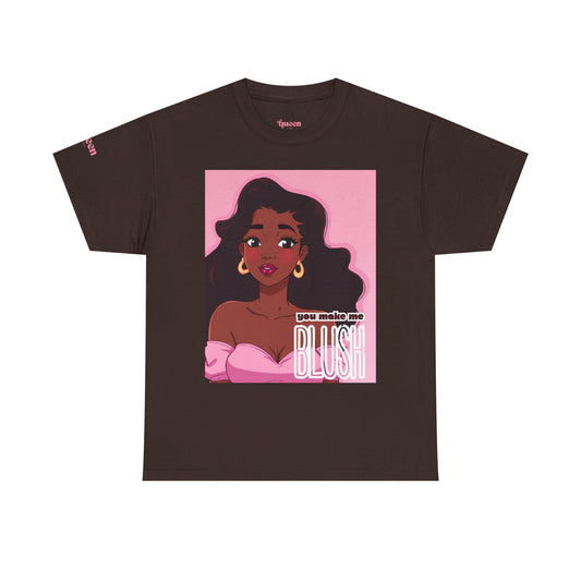 Blush Tee — Pink Retro Afro Girl Graphic T-Shirt