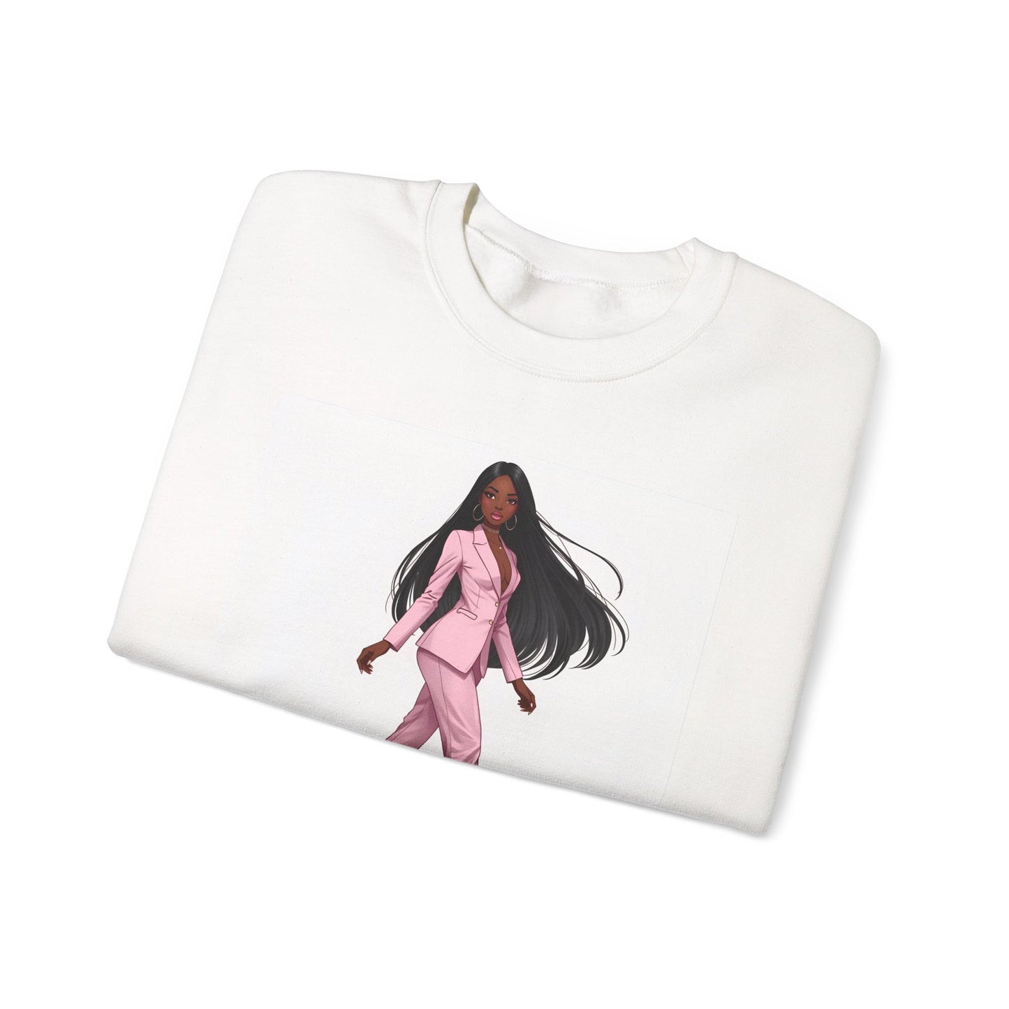 Bossy Babe Crewneck Sweatshirt — Pink Power Graphic Sweatshirt for Confident Women