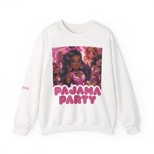Pajama Party Sweatshirt — Cute Girl Squad Graphic Crewneck