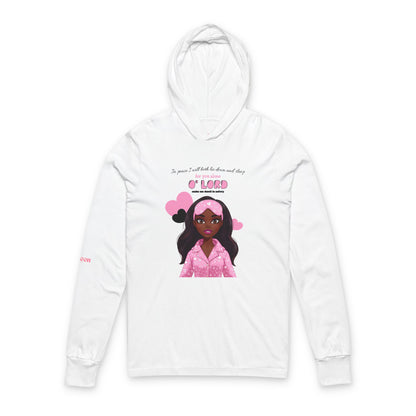 Girls' Faith Hoodie Tee – "I Love the Lord" Pink Graphic Long-Sleeve