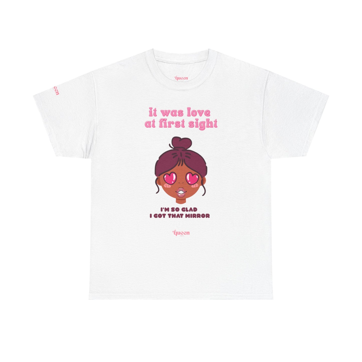 T-Shirt — “It Was Love at First Sight” Cute Heart‑Eyes Character Graphic Tee