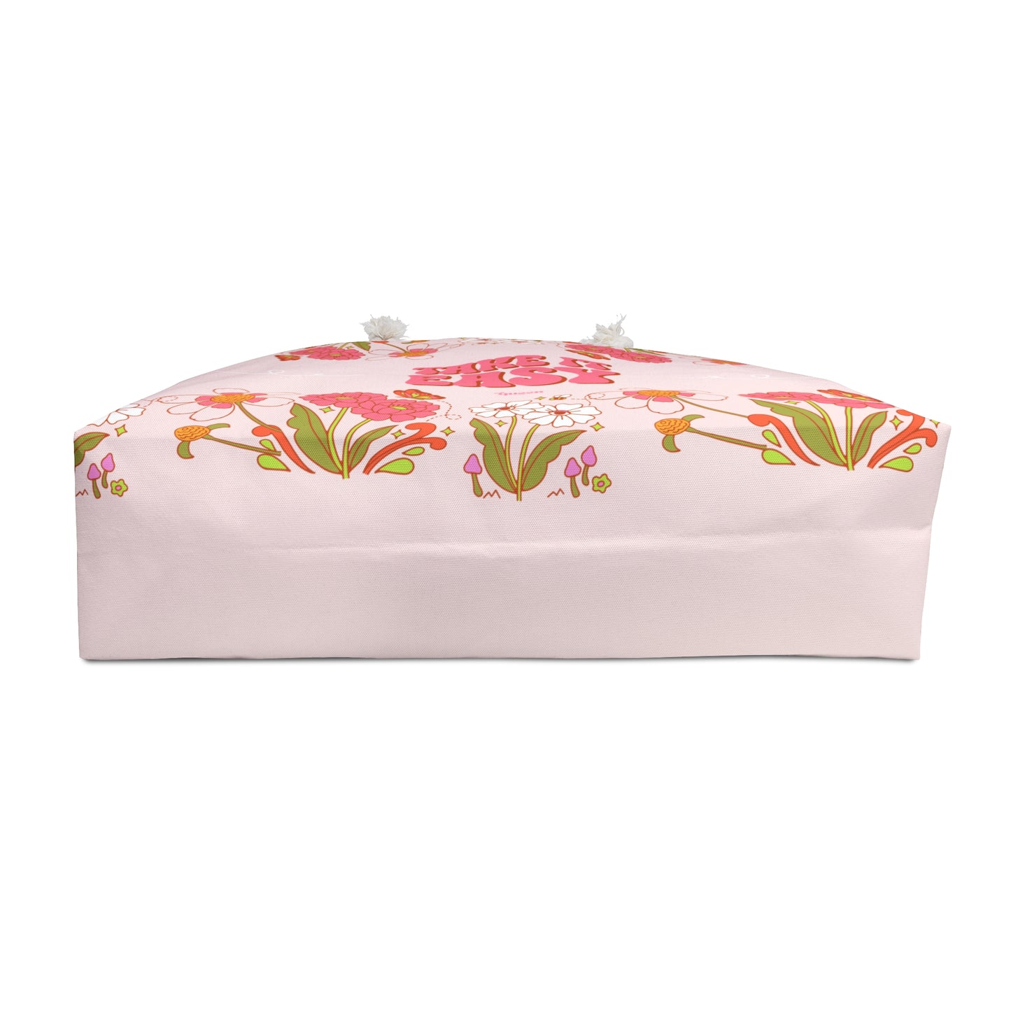 Take It Easy Floral Weekender Bag — Pink Retro Vacation Tote