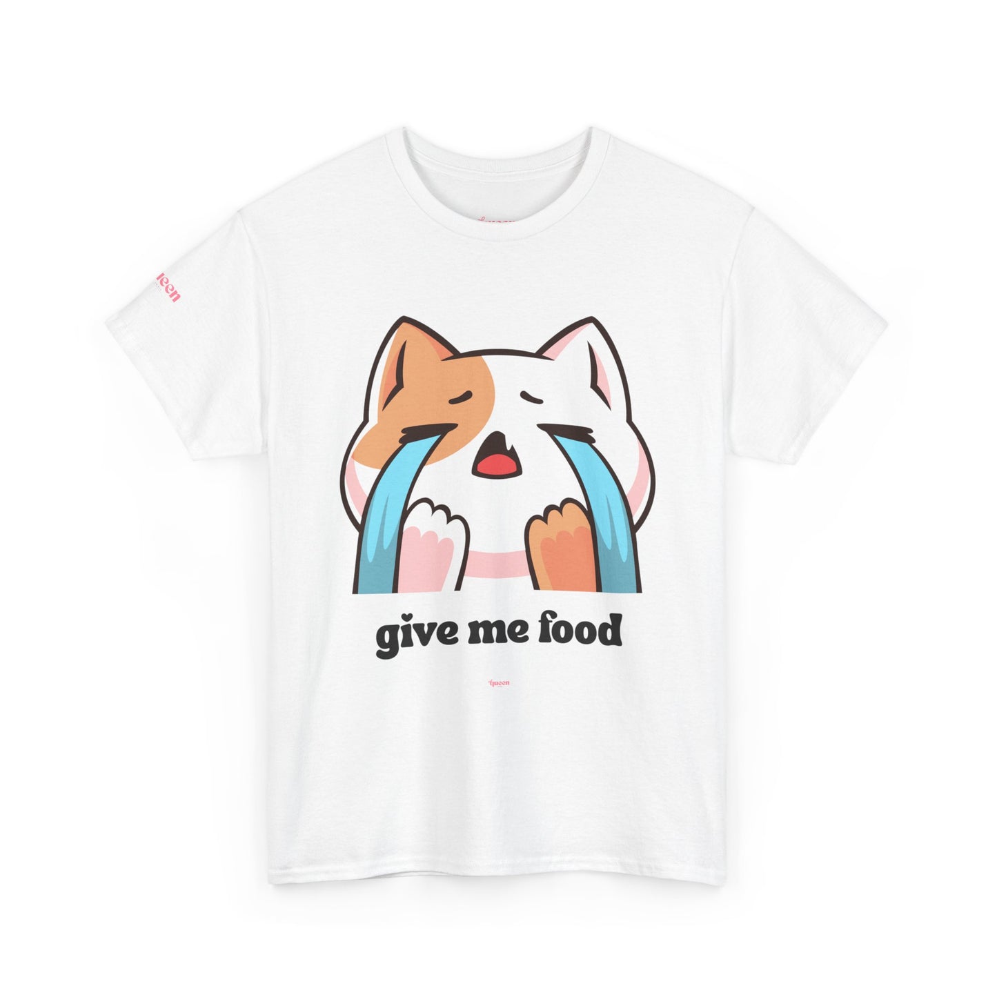 Give Me Food Cat T-Shirt — Cute Crying Kitten Graphic Tee