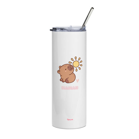 20oz Stainless Tumbler — Cute Bear with Sun "Sunshine" Design