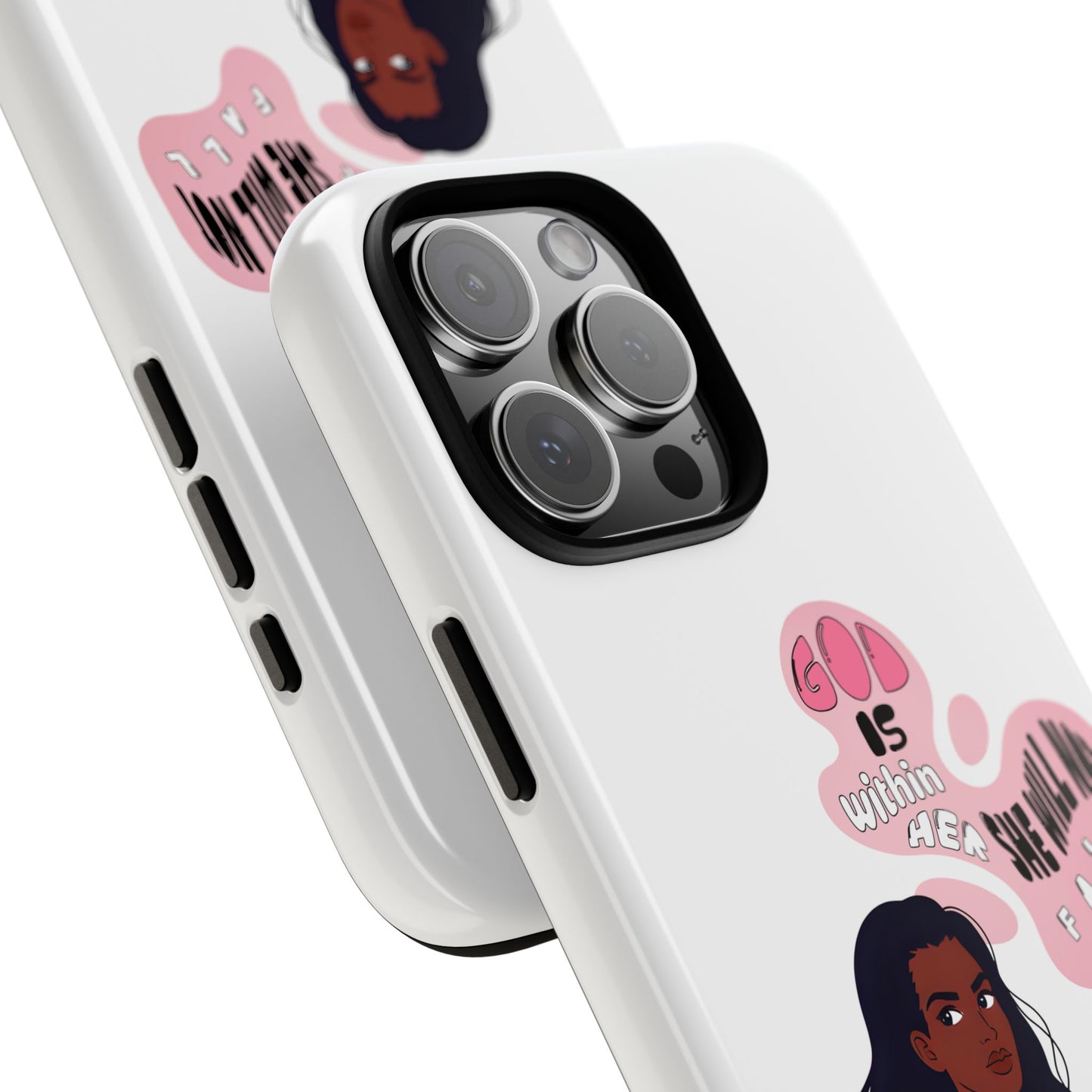 Phone Case — 'God is Within Her, She Will Not Fail' Inspirational Illustrated Case