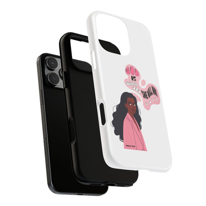 Phone Case — 'God is Within Her, She Will Not Fail' Inspirational Illustrated Case