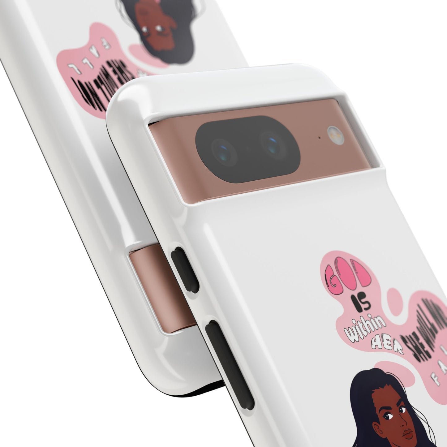 Phone Case — 'God is Within Her, She Will Not Fail' Inspirational Illustrated Case