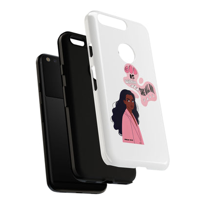 Phone Case — 'God is Within Her, She Will Not Fail' Inspirational Illustrated Case