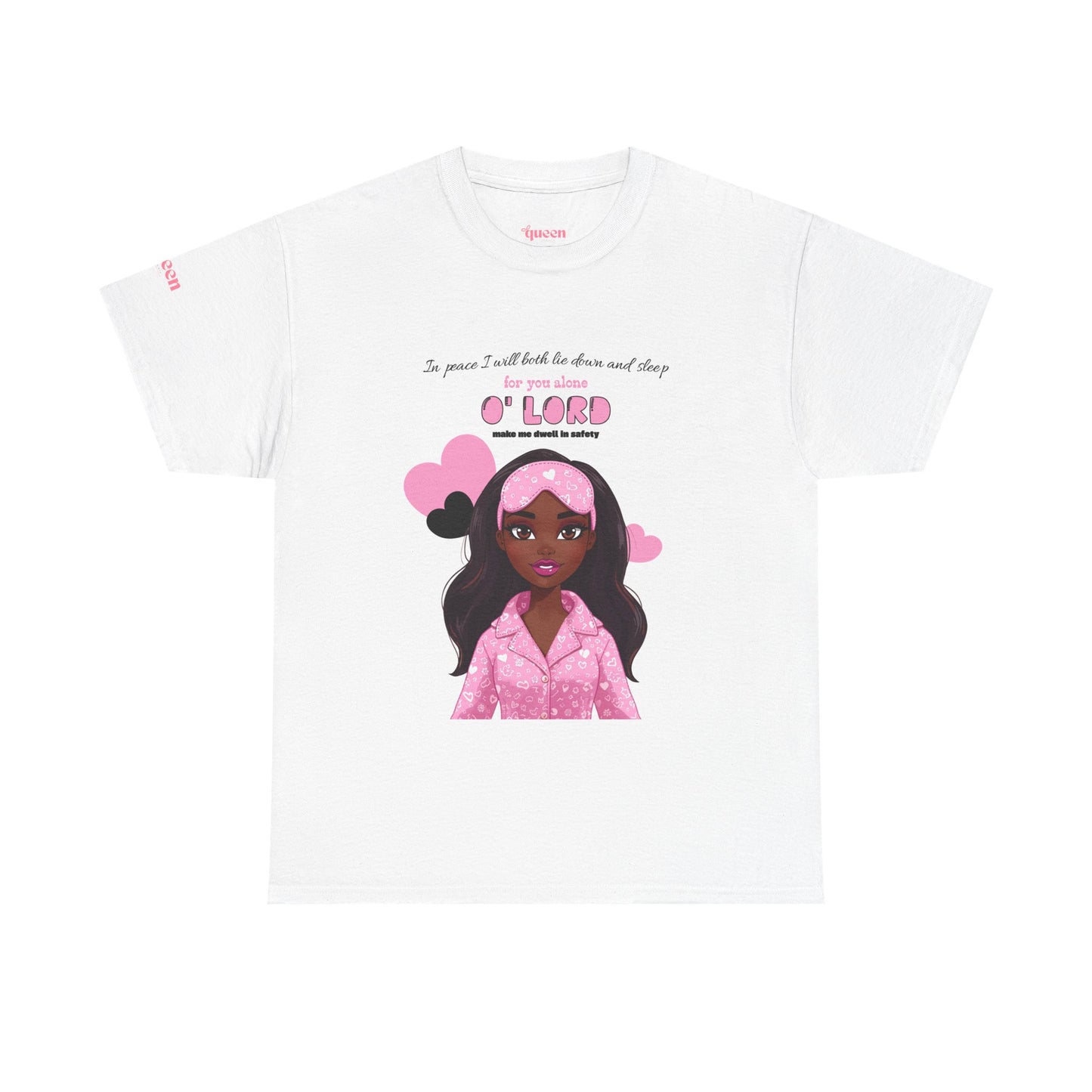 Girl in Pink Pajamas T‑Shirt — "O' Lord" Cute Christian Sleepy Design