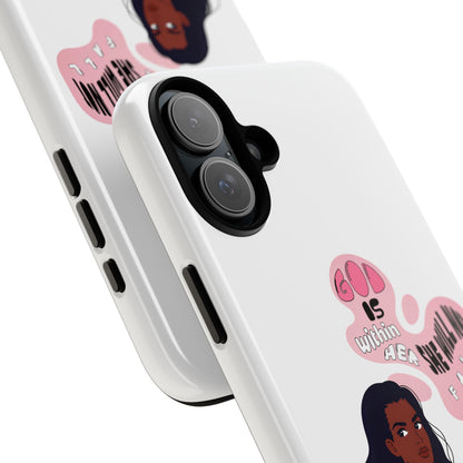 Phone Case — 'God is Within Her, She Will Not Fail' Inspirational Illustrated Case