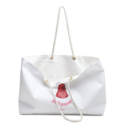 Weekender Bag — Pink Heart Volcano 'Girl Power' Travel Tote