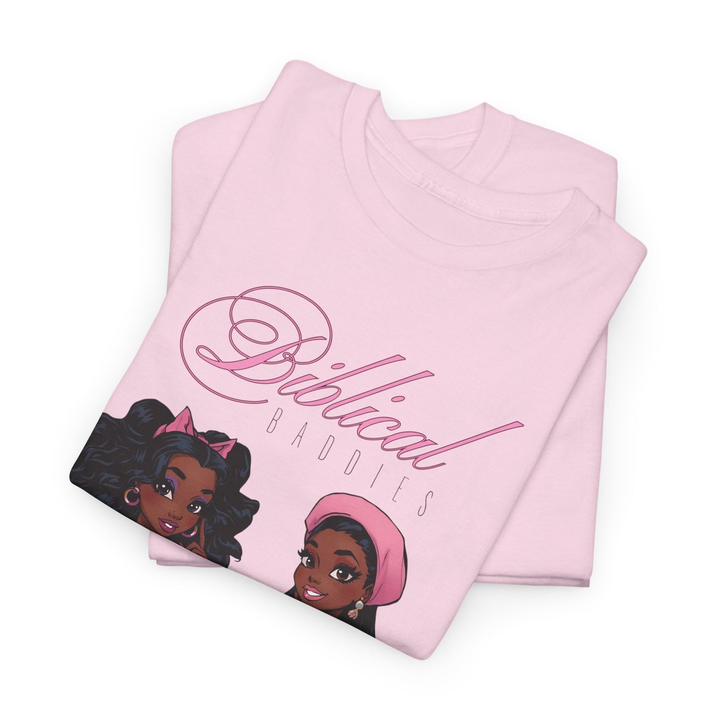Biblical Badgirls Graphic Tee — Pink Afrocentric Faithful Women T-Shirt