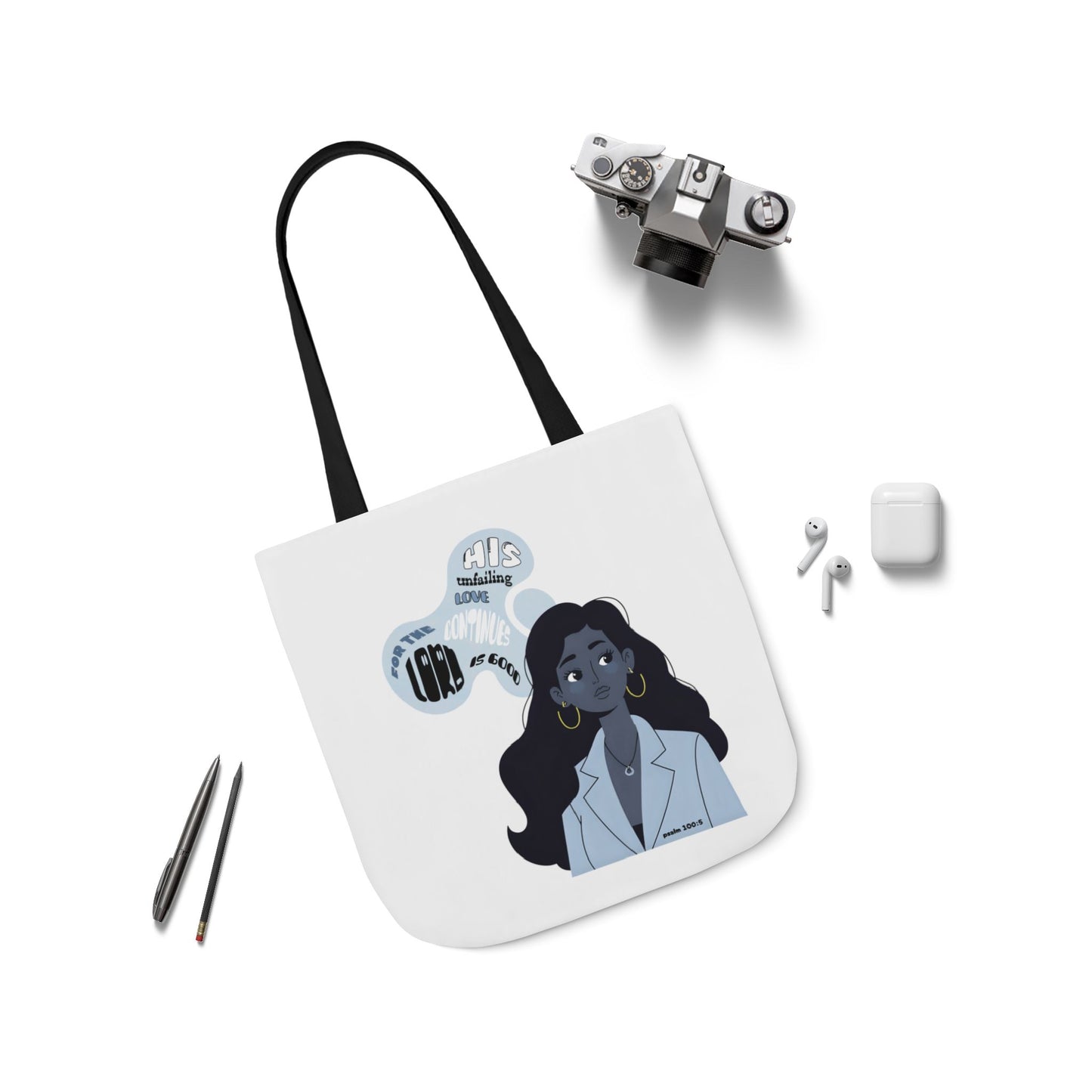 Illustrated Thought Bubble Canvas Tote (Faith Inspired)