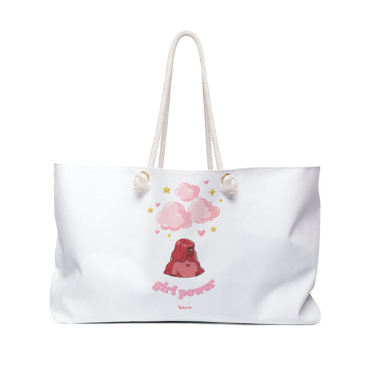 Weekender Bag — Pink Heart Volcano 'Girl Power' Travel Tote
