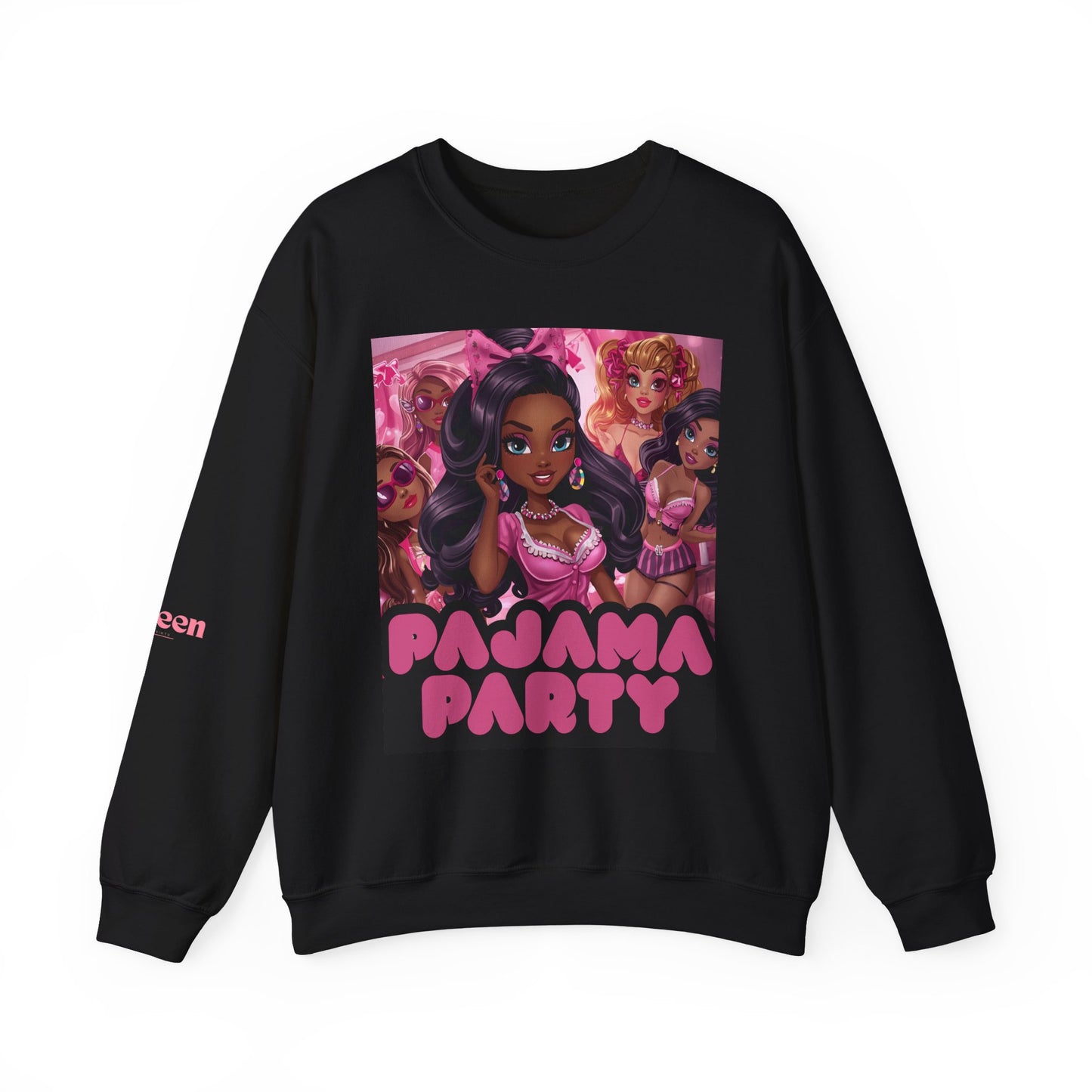 Pajama Party Sweatshirt — Cute Girl Squad Graphic Crewneck