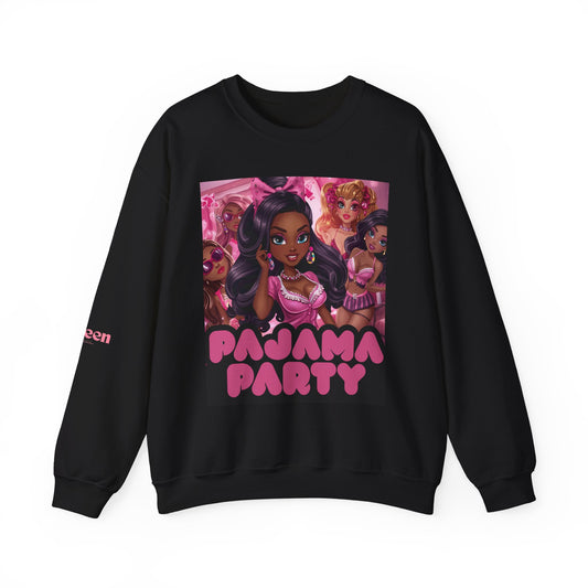 Pajama Party Sweatshirt — Cute Girl Squad Graphic Crewneck