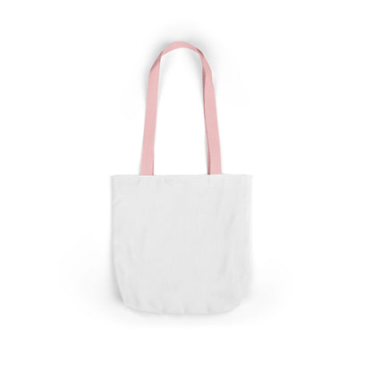 Girl Power Canvas Tote Bag — Cute Volcano & Hearts Eco Shopper