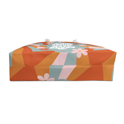 Retro 'Sunny Days Ahead' Weekender Bag — 70s Floral Travel Tote