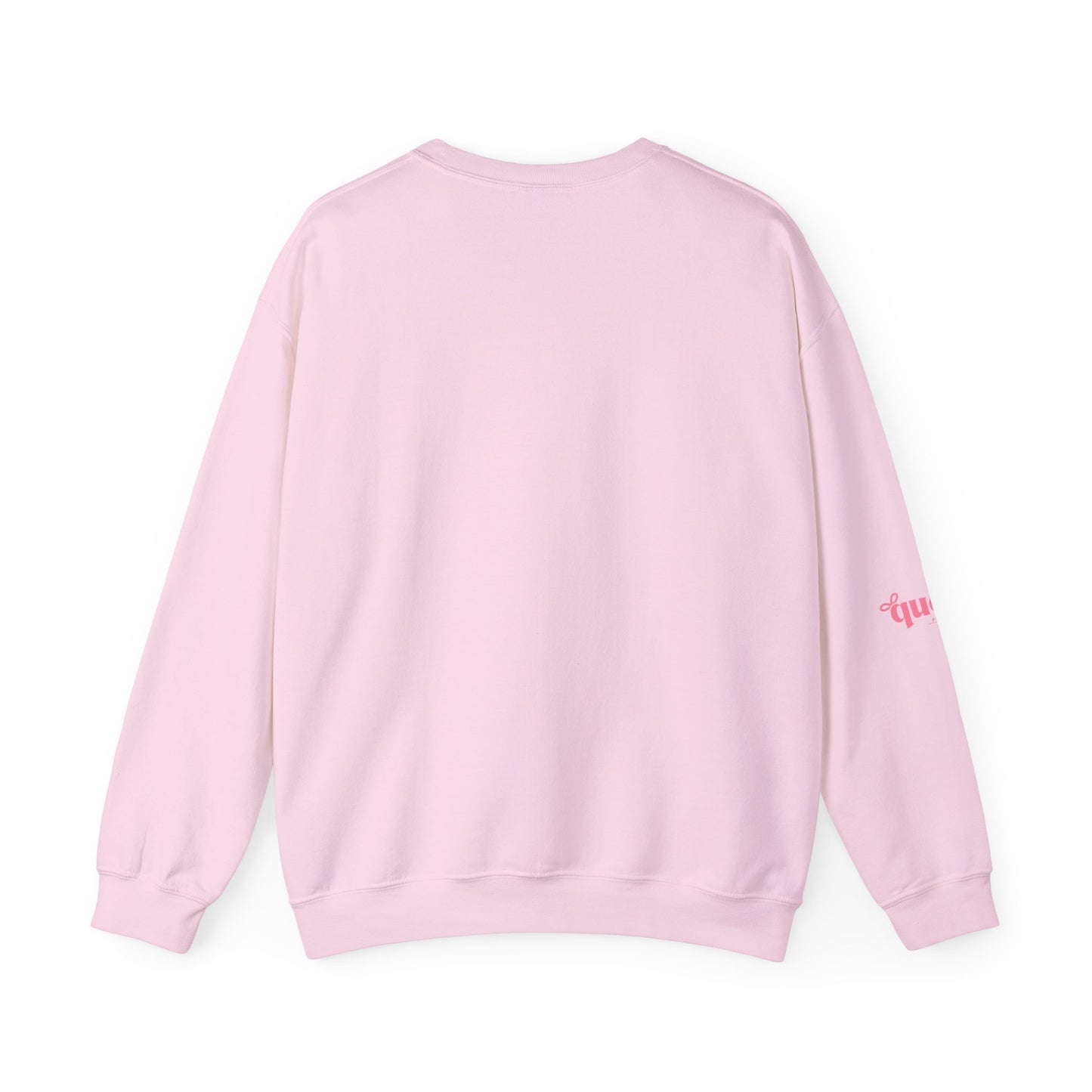 Queen Graphic Sweatshirt — Pink Script Crewneck for Women