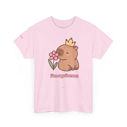 Princess Capybara Tee — "I’m a princess" Cute Animal Graphic Shirt