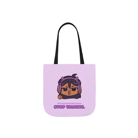 Tote Bag — Cute Chibi Gamer Design "Stop Talking"