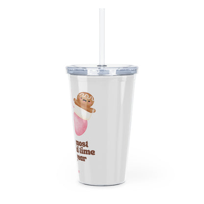 'It's the Most Wonderful Time of the Year' Cute Gingerbread Friends Travel Tumbler with Straw
