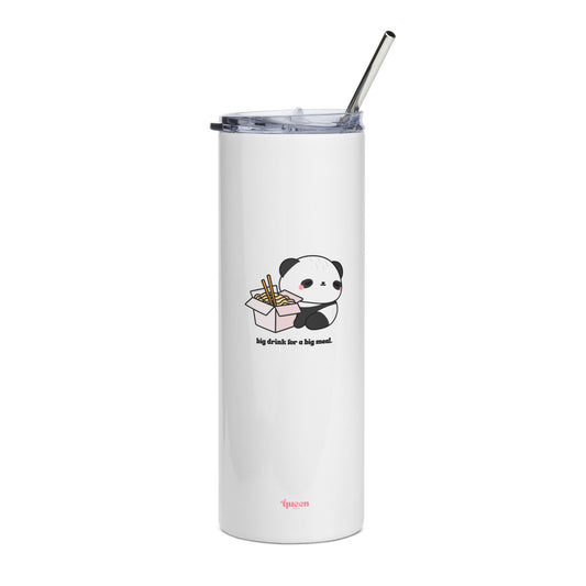 Panda Noodle Tumbler — Cute 20oz Stainless Steel Travel Cup ("Big drinks for a big mood")