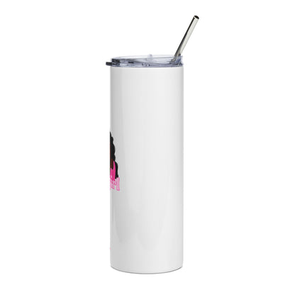 20oz Stainless Tumbler — "That Girl" Afro Beauty Travel Cup (Pink)