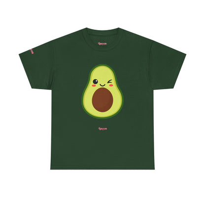 Cute Winking Avocado T-Shirt — Kawaii Fruit Graphic Tee