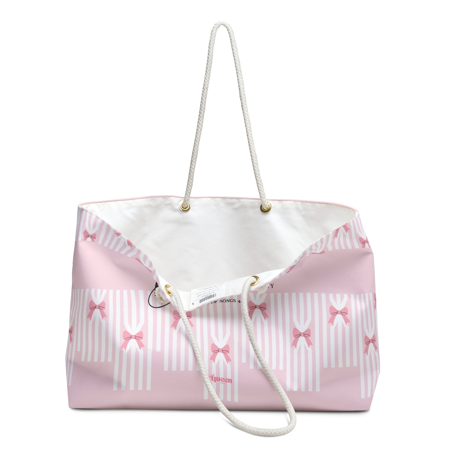 Pink Striped 'Beautiful in Every Way' Weekender Bag – Floral Travel Tote