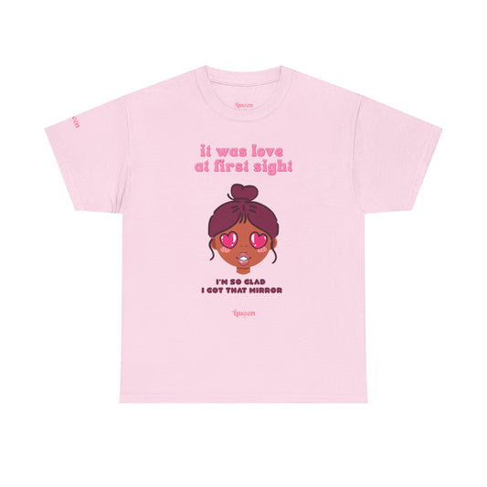 T-Shirt — “It Was Love at First Sight” Cute Heart‑Eyes Character Graphic Tee