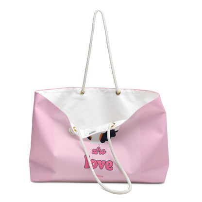 Pink 'She Is Love' Weekender Bag — Afro Hair Empowerment Travel Tote