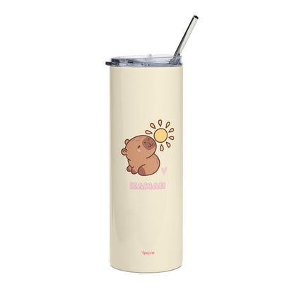 20oz Stainless Tumbler — Cute Sunbear Design "Sunshine"