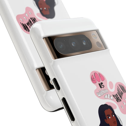 Phone Case — 'God is Within Her, She Will Not Fail' Inspirational Illustrated Case