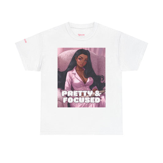 Pretty & Focused Tee — Empowering Pink Graphic T‑Shirt for Ambitious Women