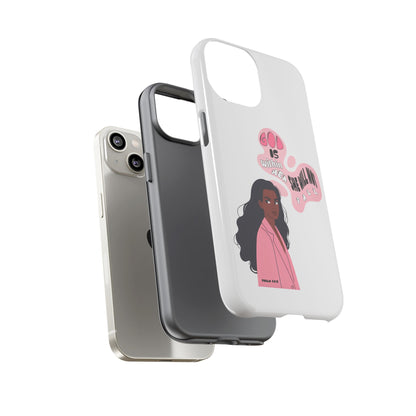 Phone Case — 'God is Within Her, She Will Not Fail' Inspirational Illustrated Case