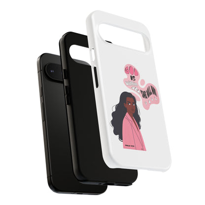 Phone Case — 'God is Within Her, She Will Not Fail' Inspirational Illustrated Case