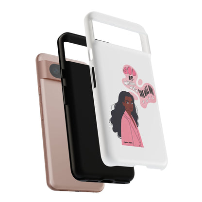 Phone Case — 'God is Within Her, She Will Not Fail' Inspirational Illustrated Case