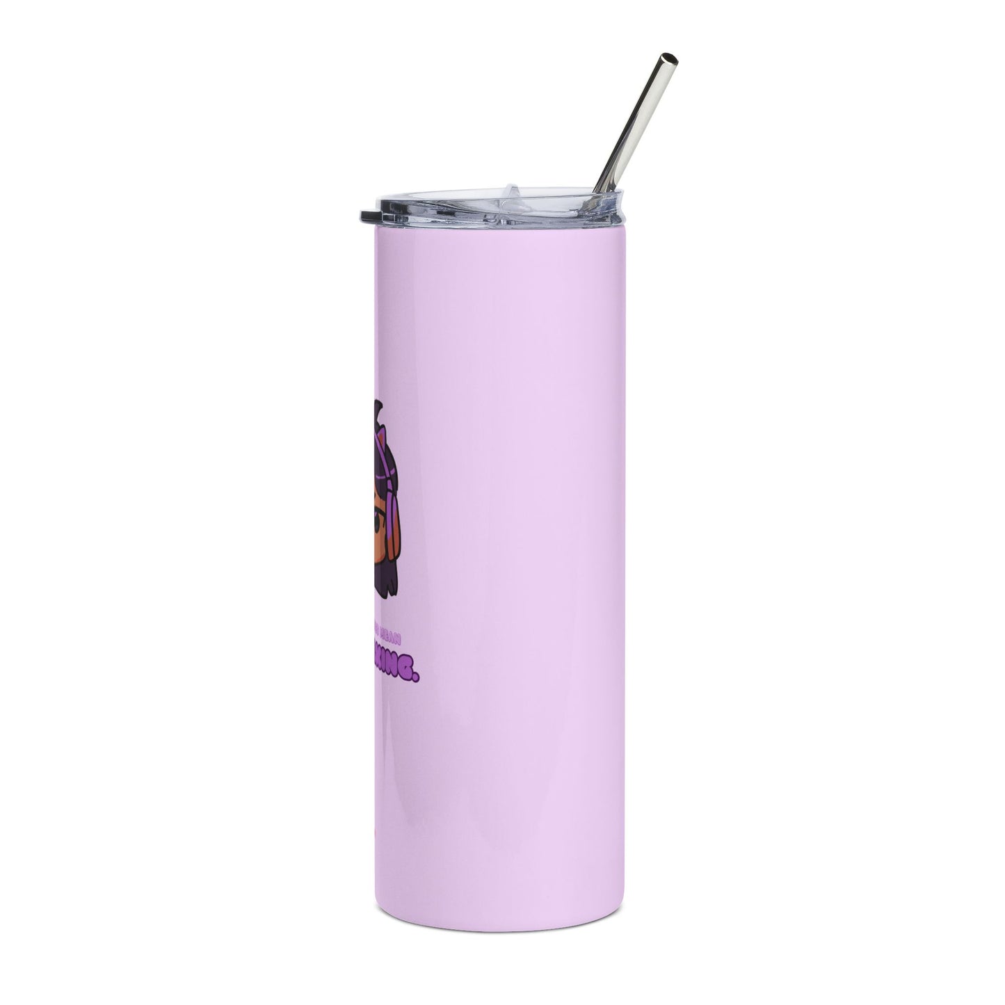 Stop Talking Stainless Steel Tumbler — Cute Anime Girl 20oz Insulated Travel Cup