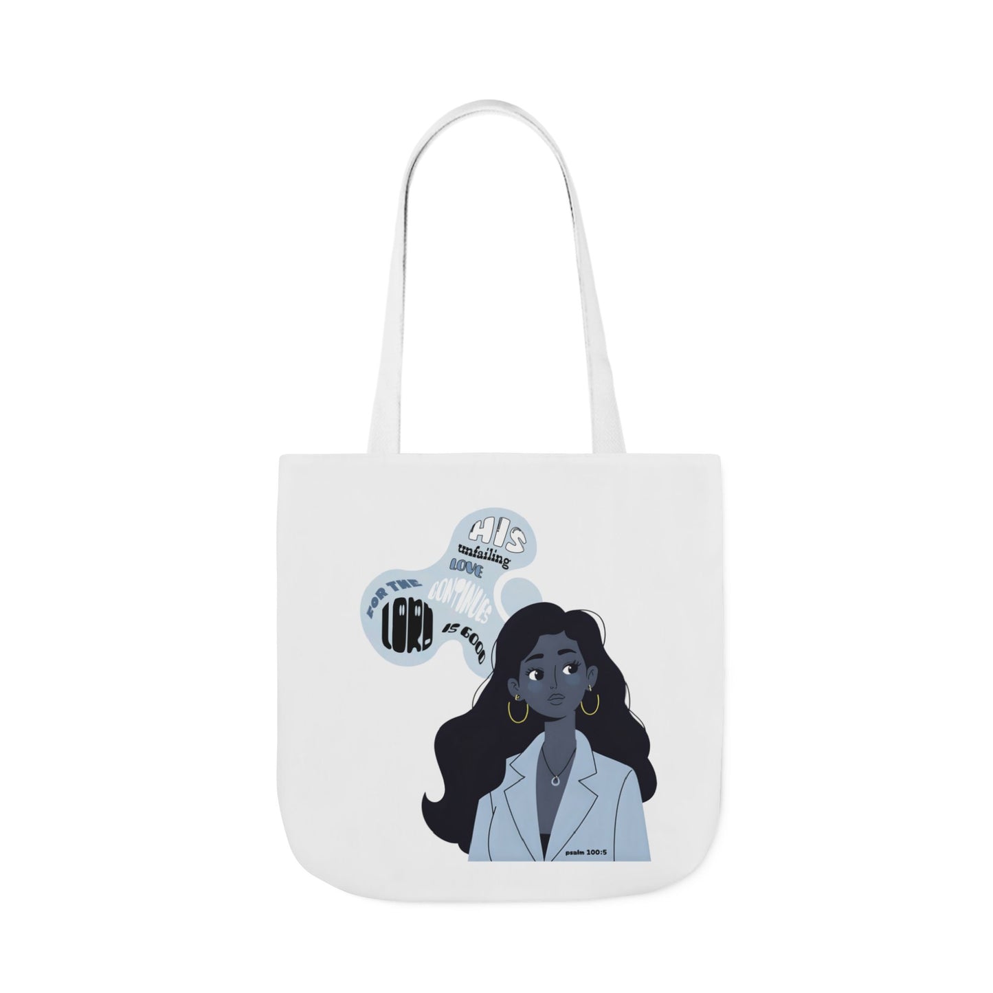 Illustrated Thought Bubble Canvas Tote (Faith Inspired)