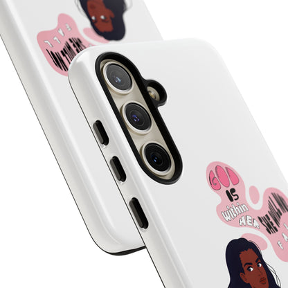Phone Case — 'God is Within Her, She Will Not Fail' Inspirational Illustrated Case