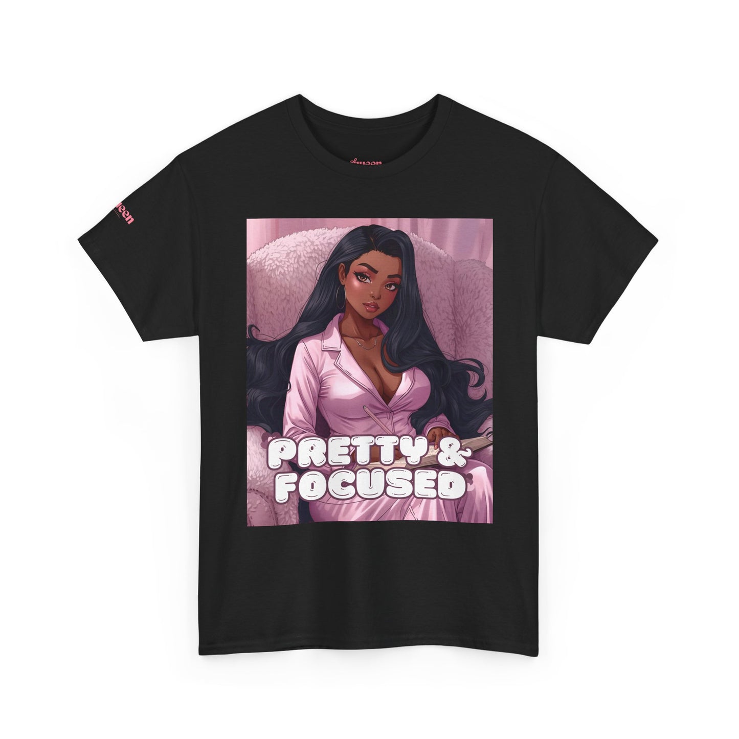 Pretty & Focused Tee — Empowering Pink Graphic T‑Shirt for Ambitious Women